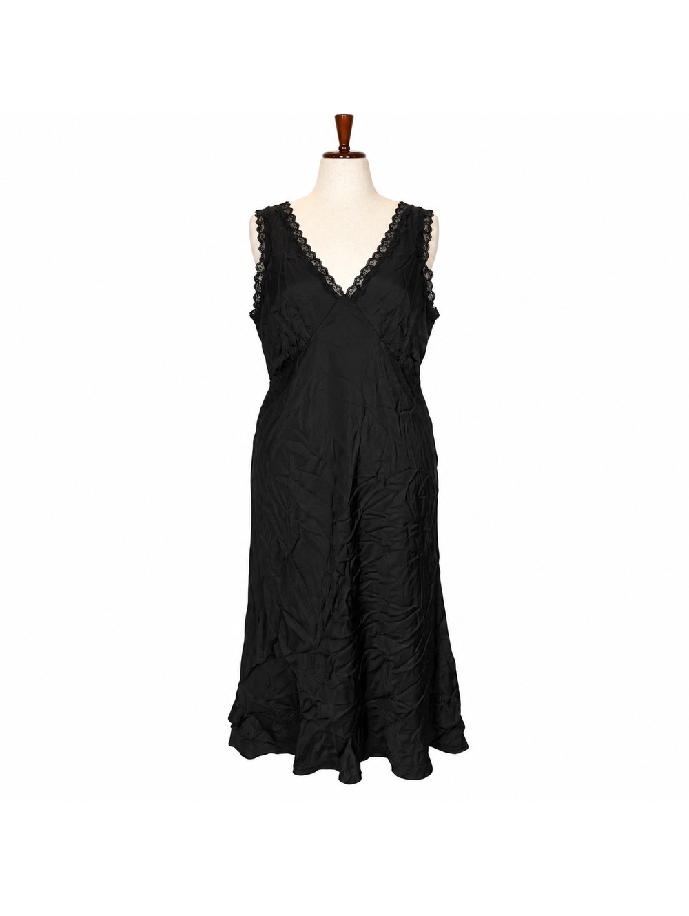 GAP Black Lace Trim Midi Dress XXL